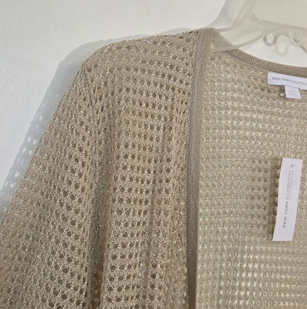 NWT New York & Company Open Front Cardigan - Picture 2 of 9